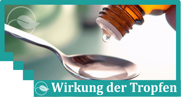 Flüssigkeit auf Esslöffel getröpfelt Die Wirkung der Slimy Liquid Tropfen