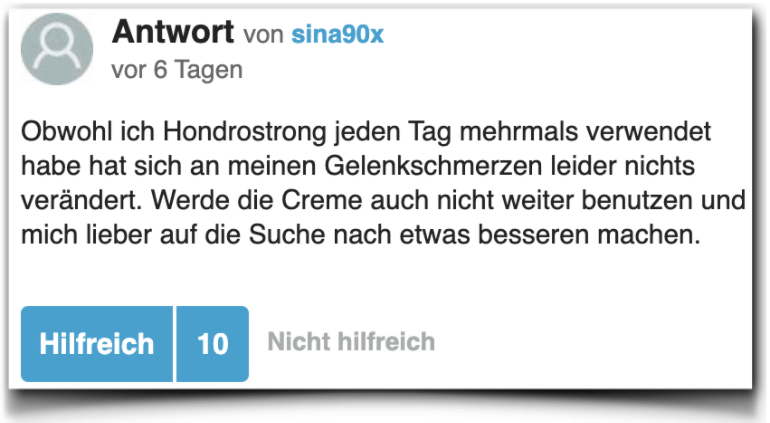 Hondrostrong Erfahrungsberichte Erfahrungen gutefrage