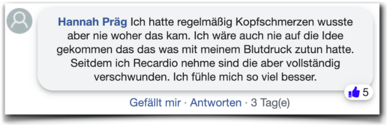 Recardio Erfahrungsberichte Bewertung facebook