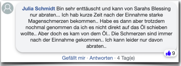 Sarah's Blessing Erfahrungsbericht Bewertung Kritik Sarah's Blessing