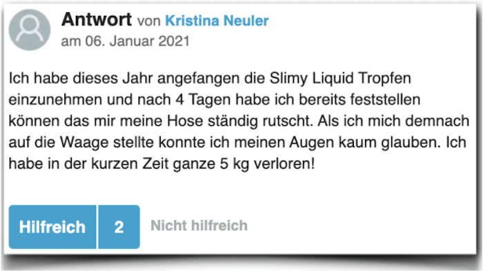 Slimy Liquid Erfahrungsbericht gutefrage