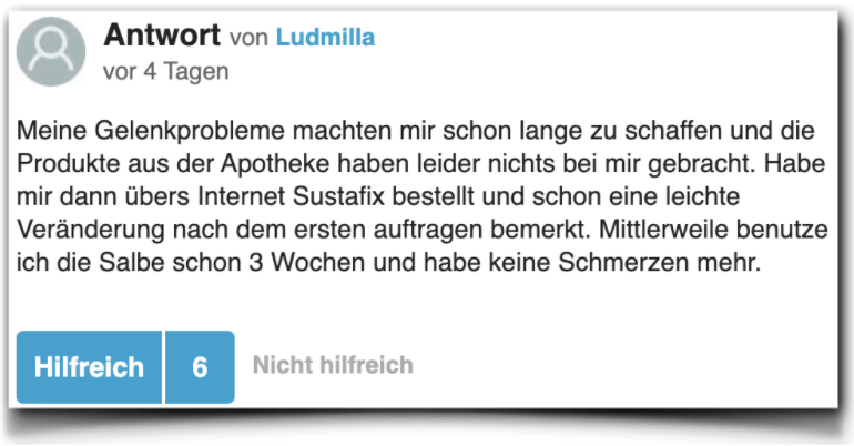 Sustafix Erfahrungen Erfahrungsberichte gutefrage