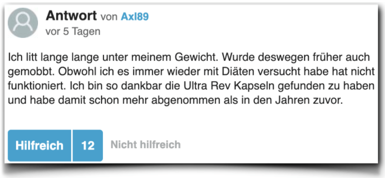 Ultra Rev Erfahrungsberichte Erfahrungen gutefrage