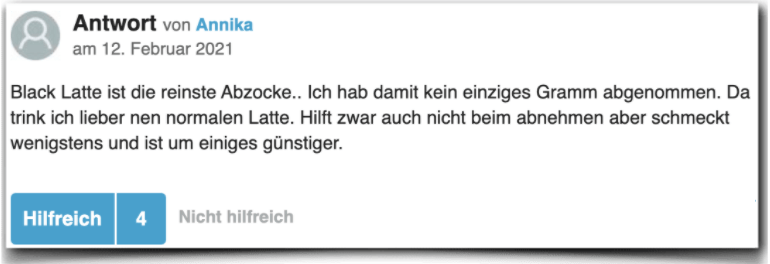 Black Latte Erfahrung Erfahrungen Erfahrungsbericht