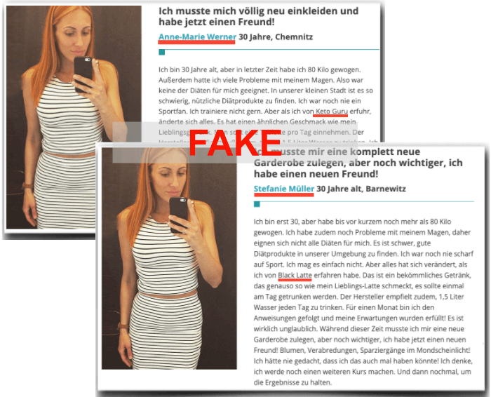 Black Latte Keto Guru Fake Erfahrungsberichte