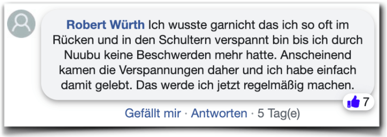 Nuubu Bewertung Erfahrungsbericht facebook