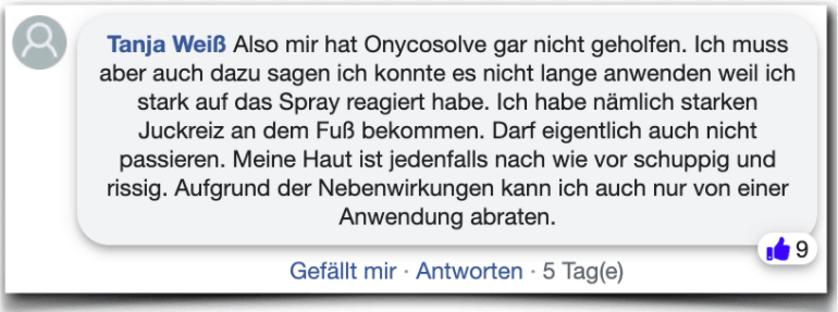 Onycosolve Erfahrungsbericht Bewertung Kritik Onycosolve