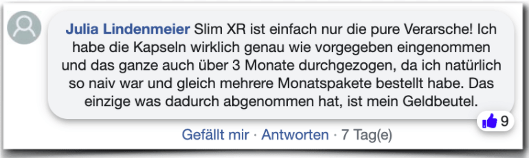 Slim XR Erfahrungsbericht Bewertung Kritik Erfahrungen