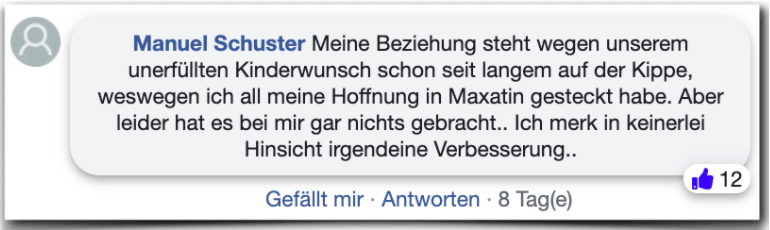 Maxatin Erfahrungsbericht Bewertung Kritik Maxatin