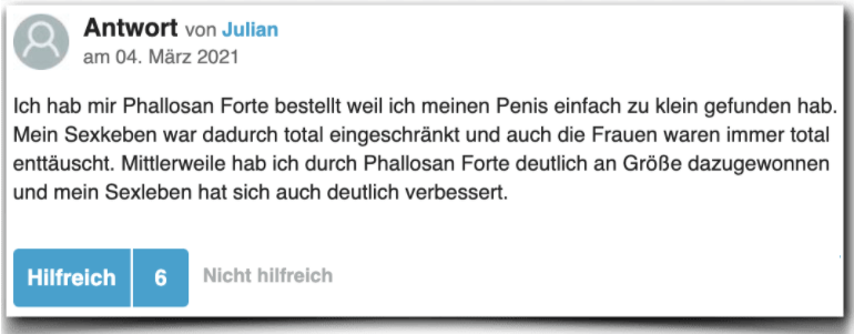 Phallosan Forte Erfahrungsbericht Bewertung Kritik Phallosan Forte