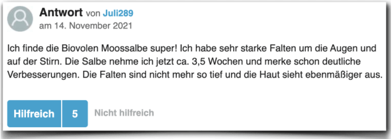 Biovolen Moossalbe Erfahrung Erfahrungen Erfahrungsbericht